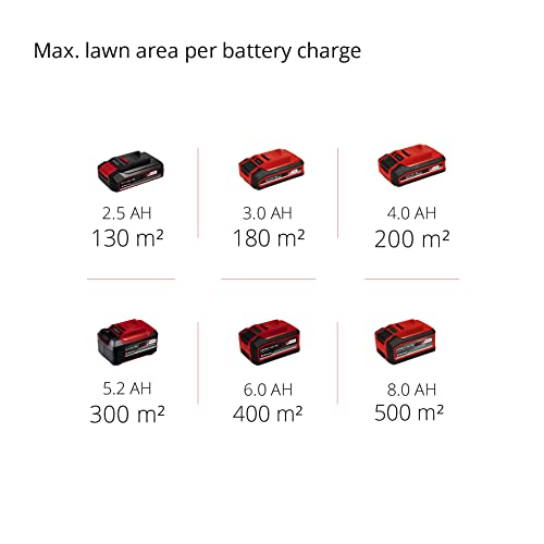 Einhell Power X-Change 18/33 Cordless Lawnmower With Battery and Charger - 18V, Brushless Motor, 33cm Cutting Width, 30L Grass Box, 5 Cutting Heights - GE-CM 18/33 Li Battery Lawn Mower