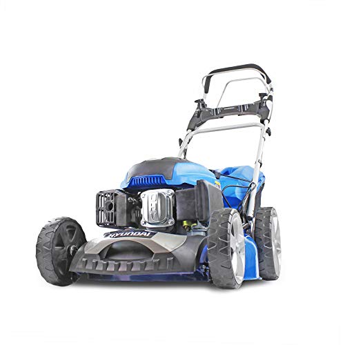 Hyundai 20"/51cm 196cc Electric-start Self-propelled Petrol Lawnmower, 6 Cutting Heights, Large 70l Grass Collector, Foldable Handles, 3 Year Warranty