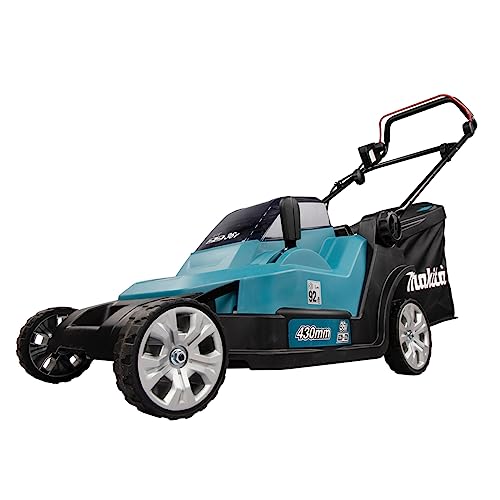 Makita DLM432Z Twin Li-ion LXT Cordless Lawn Mower, Batteries and Charger Not Included, Blue, 43 cm, 18V (36V), 15.8 Kilograms