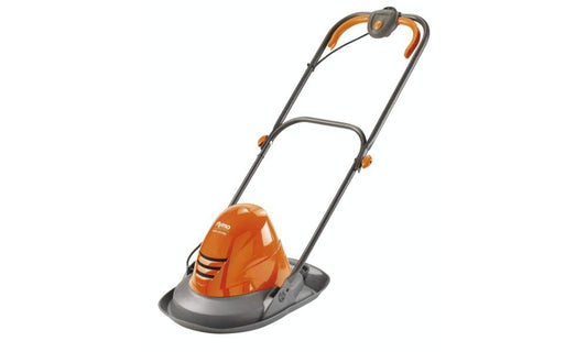 Flymo Turbo Lite 250 Electric Hover Lawn Mower – 1400 W, 25 cm Cutting Width, Ambidextrous Handles, Folds Flat, Orange