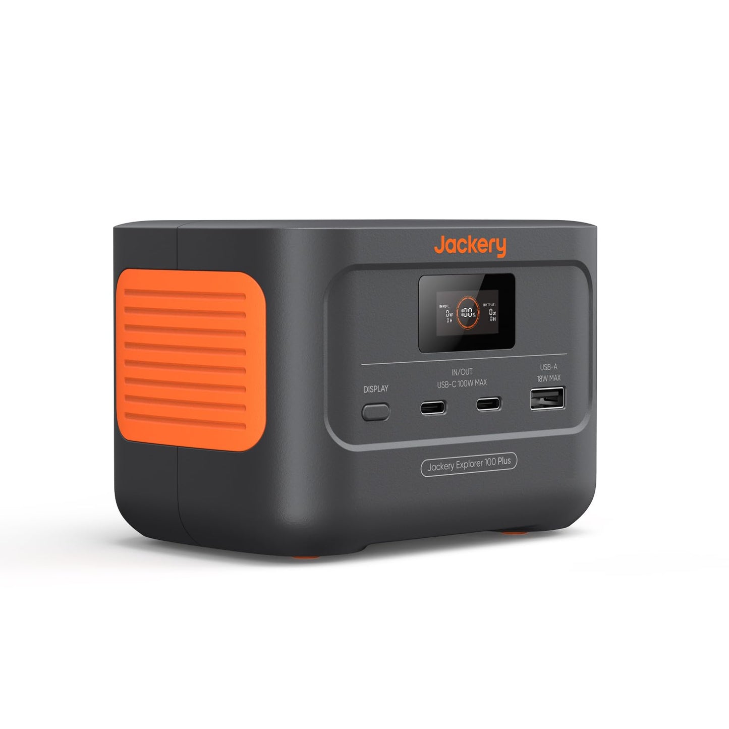 Jackery Explorer 100 Plus, 99Wh/31000mAh Portable Power Station with LiFePO4 Battery 128W Output, Palm-sized Backup Battery for Business Trips and Outdoor Exploration