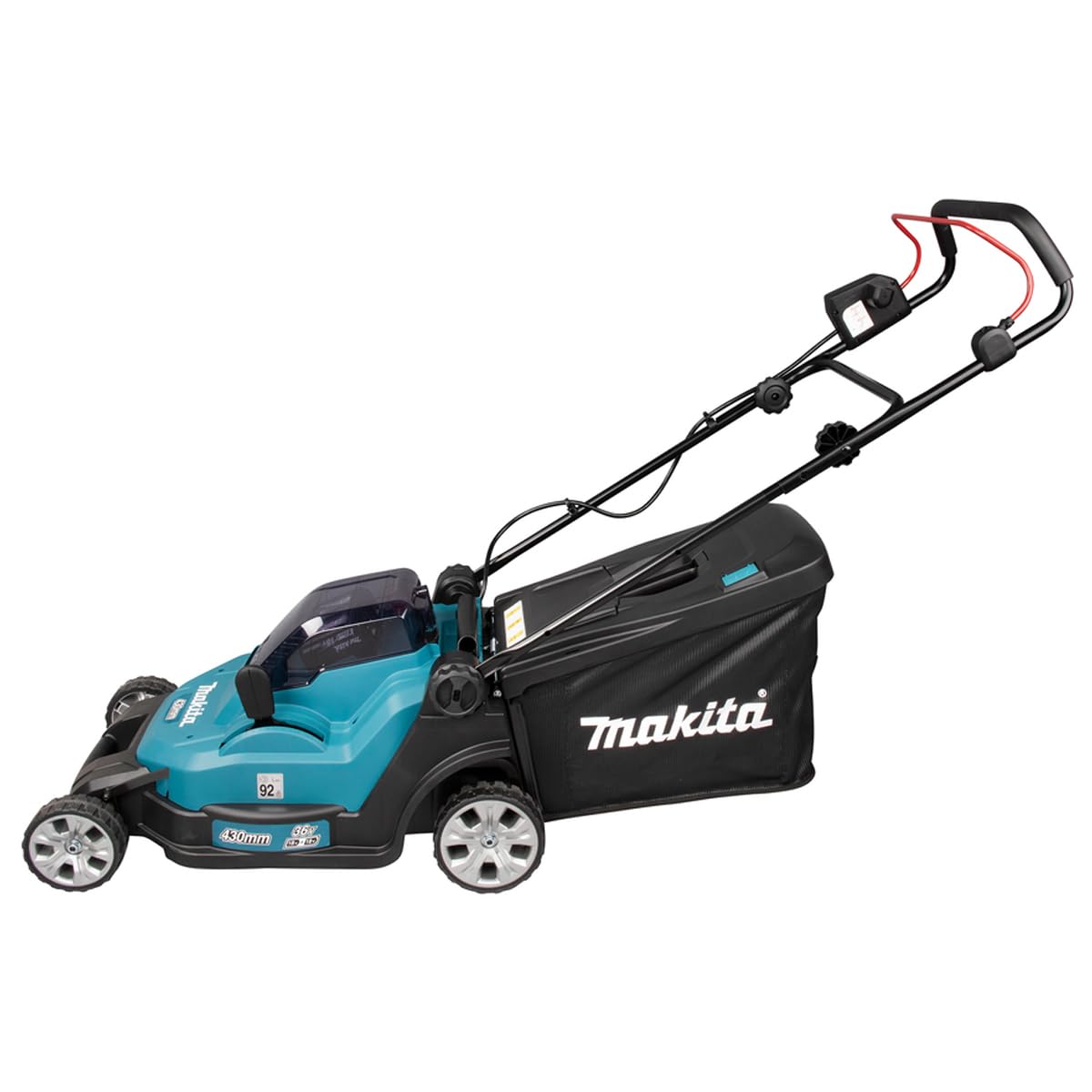 Makita DLM432Z Twin Li-ion LXT Cordless Lawn Mower, Batteries and Charger Not Included, Blue, 43 cm, 18V (36V), 15.8 Kilograms