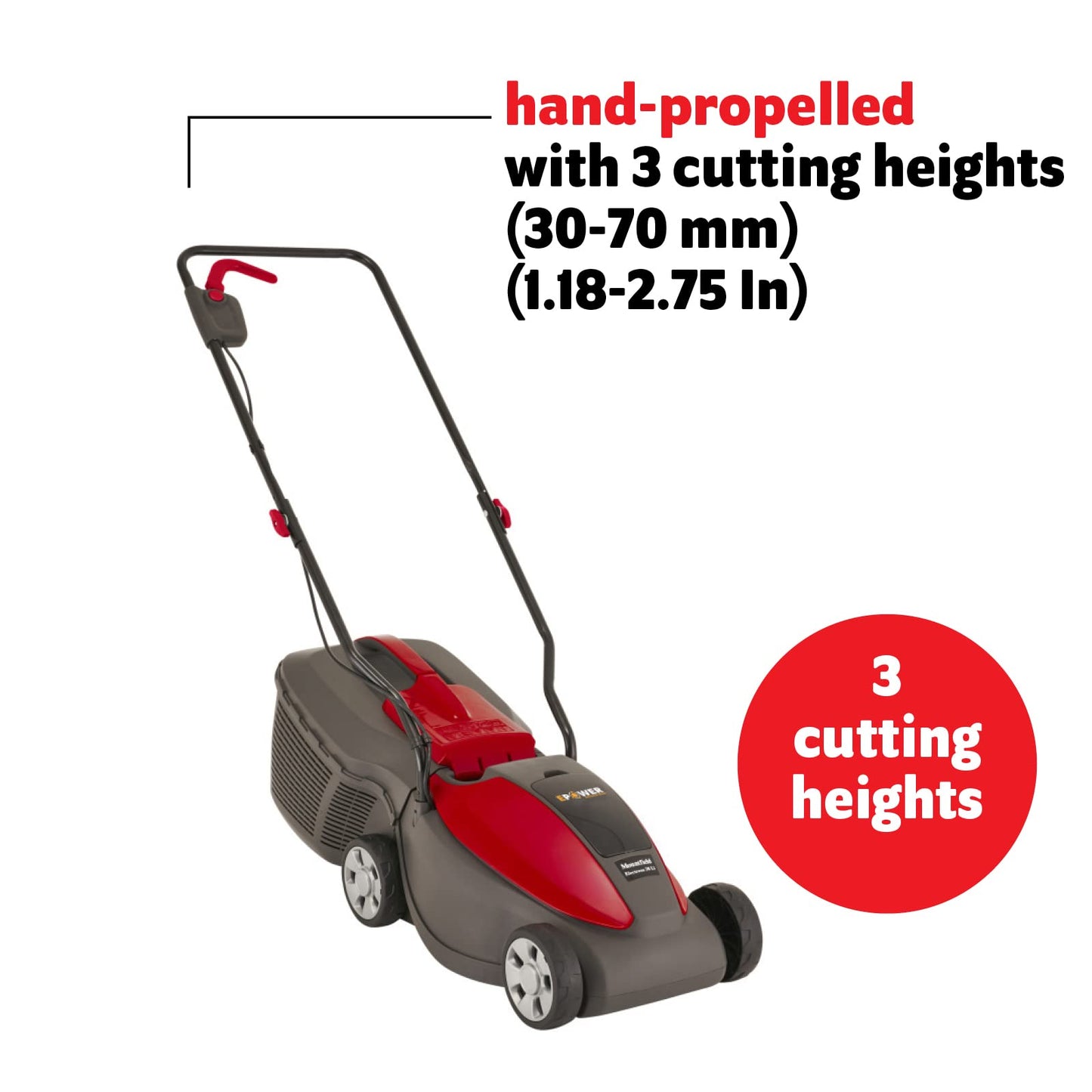 Mountfield Battery Lawnmower ELECTRESS 30 Li Kit, 30cm (11.8In) cutting width, incl. 20V 4Ah battery & charger