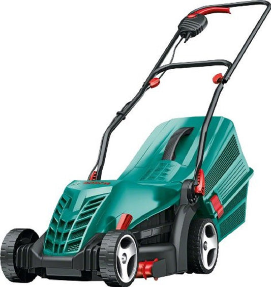 Bosch Rotak 34R Electric Lawnmower (1300 W, Cutting width: 34 cm, In carton packaging)