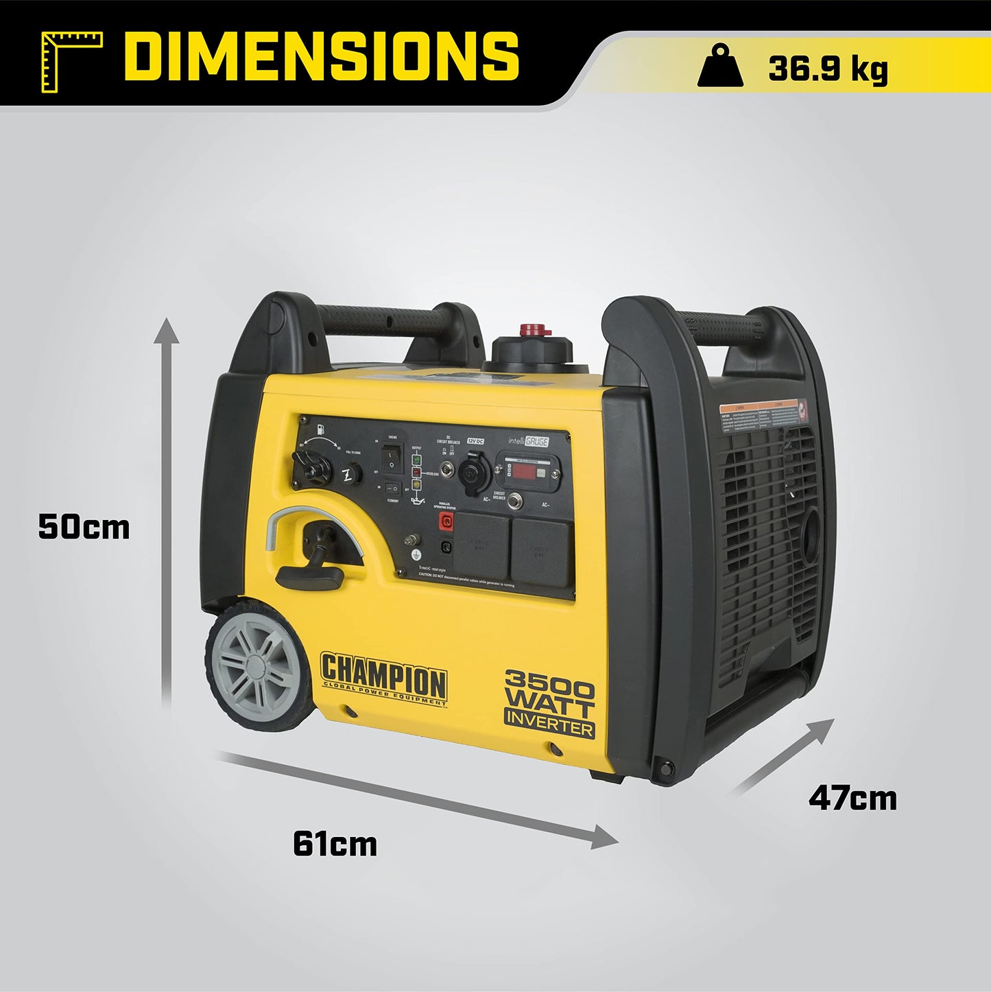 Champion Power Equipment 73001i-E 3500 Watt Petrol Portable Inverter Generator - 192cc Engine - 6L Tank - Electric Start, True Sine Wave, Ultra Quiet