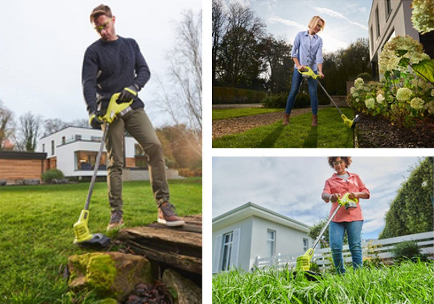 Ryobi 18V ONE+ Cordless Lawnmower and Grass Trimmer Kit (1 x 4.0Ah)