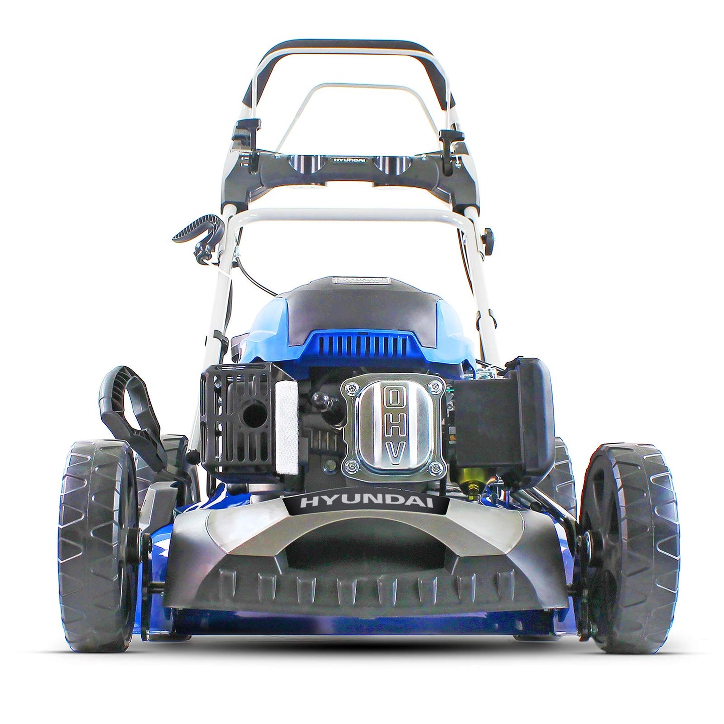 Hyundai 20"/51cm 196cc Electric-start Self-propelled Petrol Lawnmower, 6 Cutting Heights, Large 70l Grass Collector, Foldable Handles, 3 Year Warranty