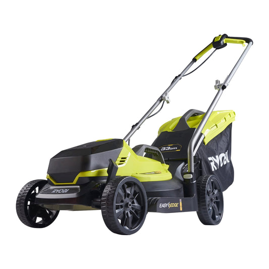 Ryobi OLM1833B 18V ONE+ Cordless 33cm Lawnmower (Body Only), Anthracite/Green