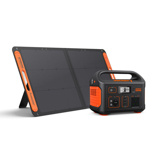 Jackery Solar Generator 500, 518WH Power Station with SolarSaga100W Solar Panel, Mobile Lithium Battery Pack for Holiday RV Camping, Outdoor Adventure, Emergency