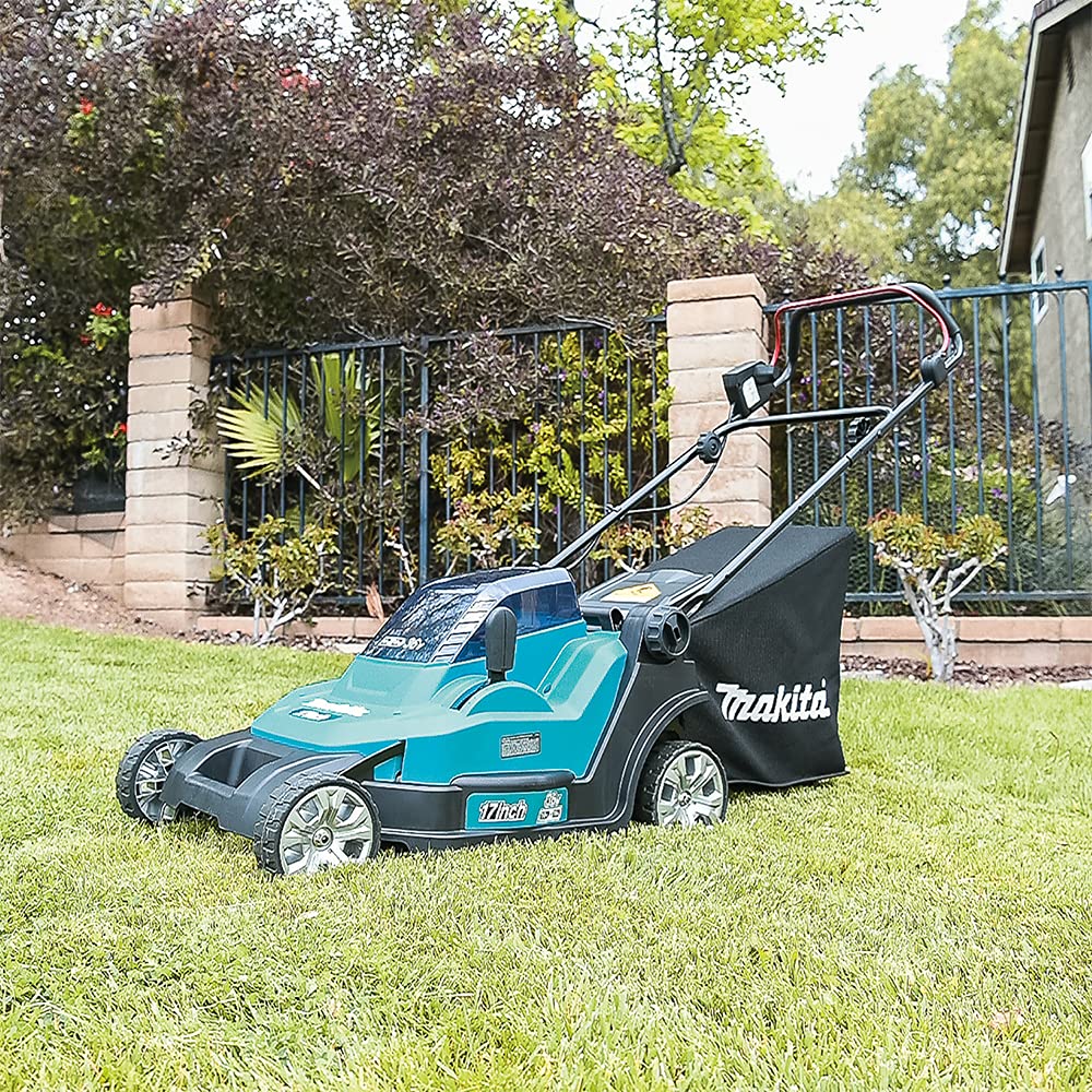 Makita DLM432Z Twin Li-ion LXT Cordless Lawn Mower, Batteries and Charger Not Included, Blue, 43 cm, 18V (36V), 15.8 Kilograms