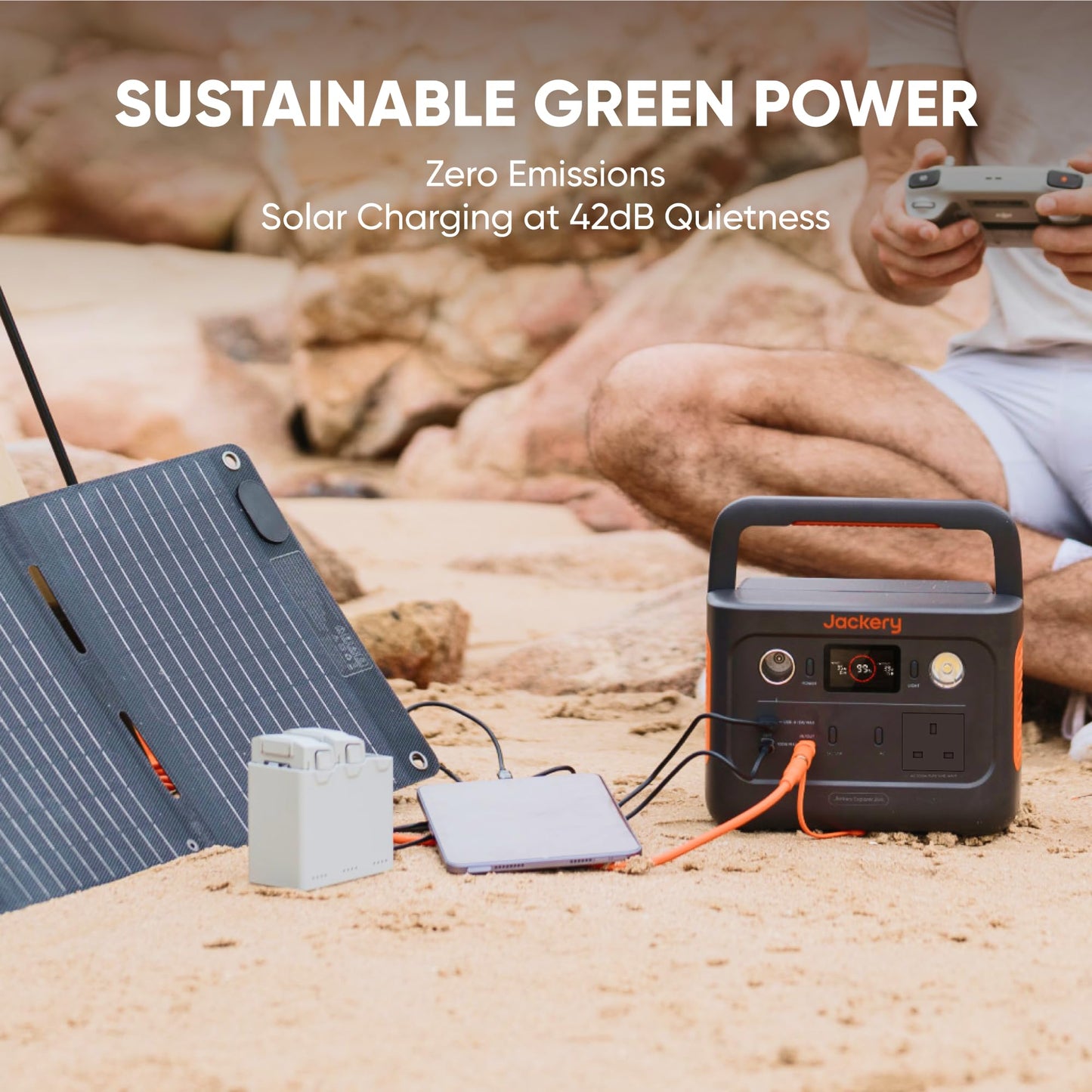 Jackery Explorer 240 v2 Portable Power Station 2024 New Version, 256Wh LiFePO4 Battery with 300W AC/100W USB-C Output, 1Hr Fast Charging, Versatile Scenarios-Outdoor/Camping/Fishing/Picnics