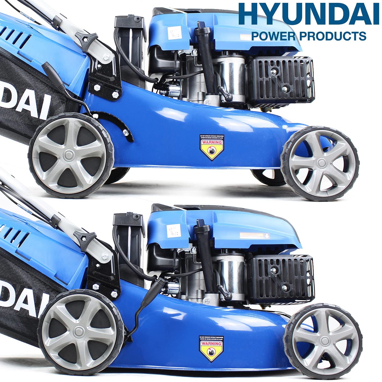 Hyundai 17"/42cm 139cc Electric-Start Self-Propelled Petrol Lawnmower with 3 Year Warranty, Blue