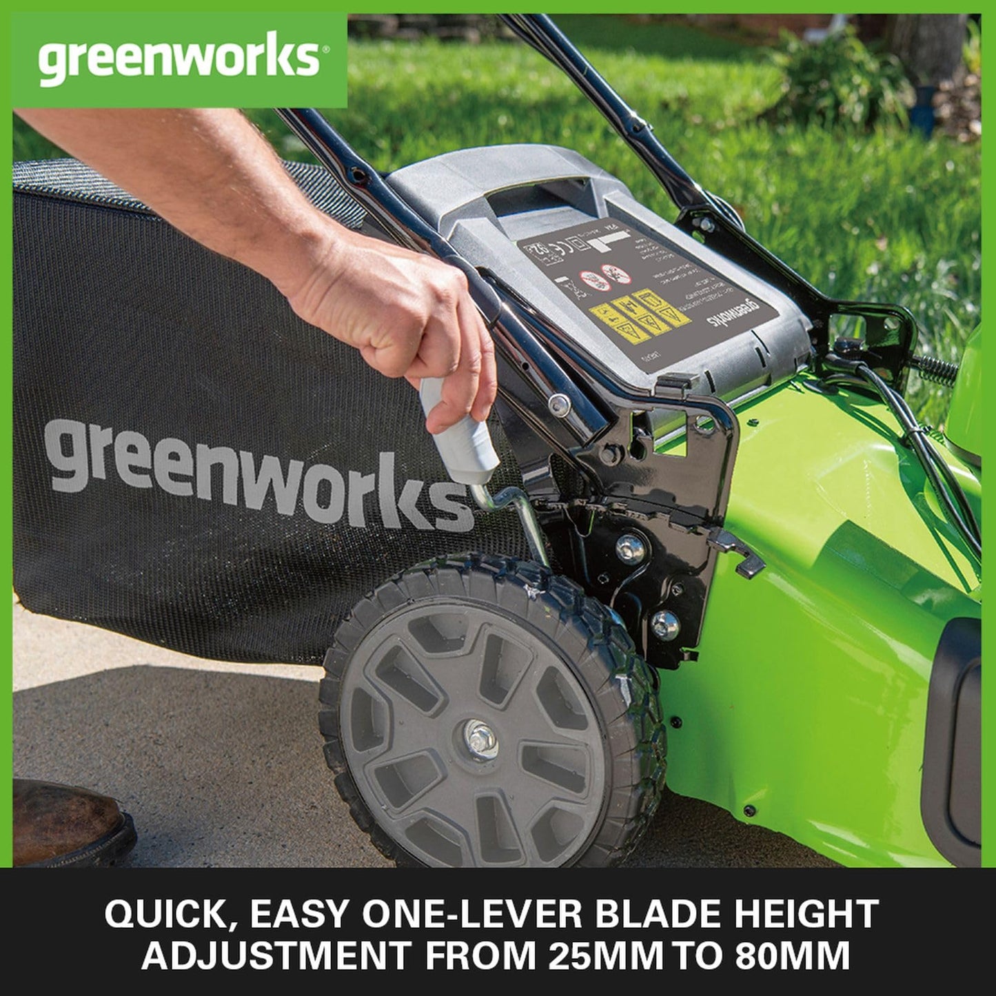 Greenworks 48V (2x24V) Self Propelled Cordless Lawnmower for Large Lawns up to 480m2, 46cm Cutting Width, 55LBag PLUS Two 4Ah Batteries and Twin Charger, 3 Year Guarantee GD24X2LM46SPK4X