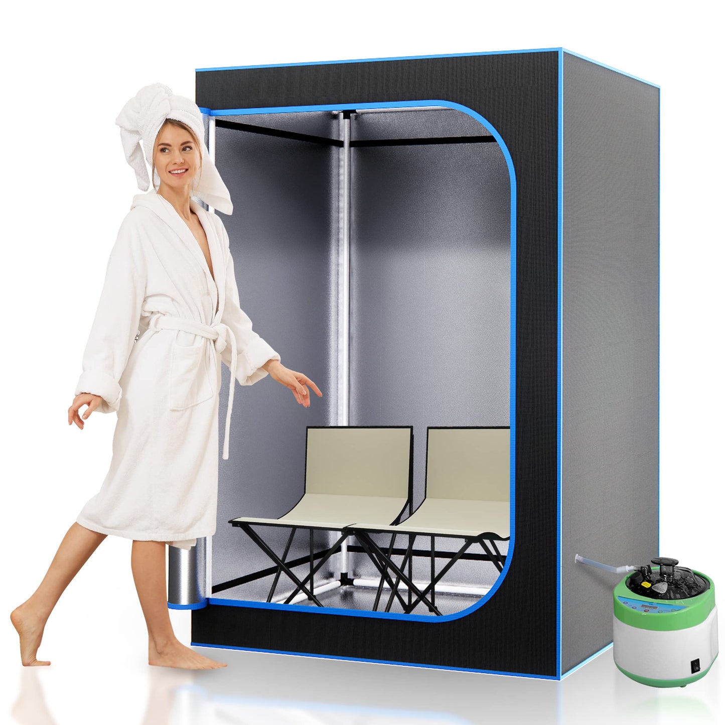 SereneLife, Sauna, Home Sauna Tent, Portable Sauna, Home Steam Sauna, Infrared Sauna, Steam Room, Portable Sauna, Indoor, Detoxify & Soothing, Heated Therapy, Power-Efficient, for men & women, couples