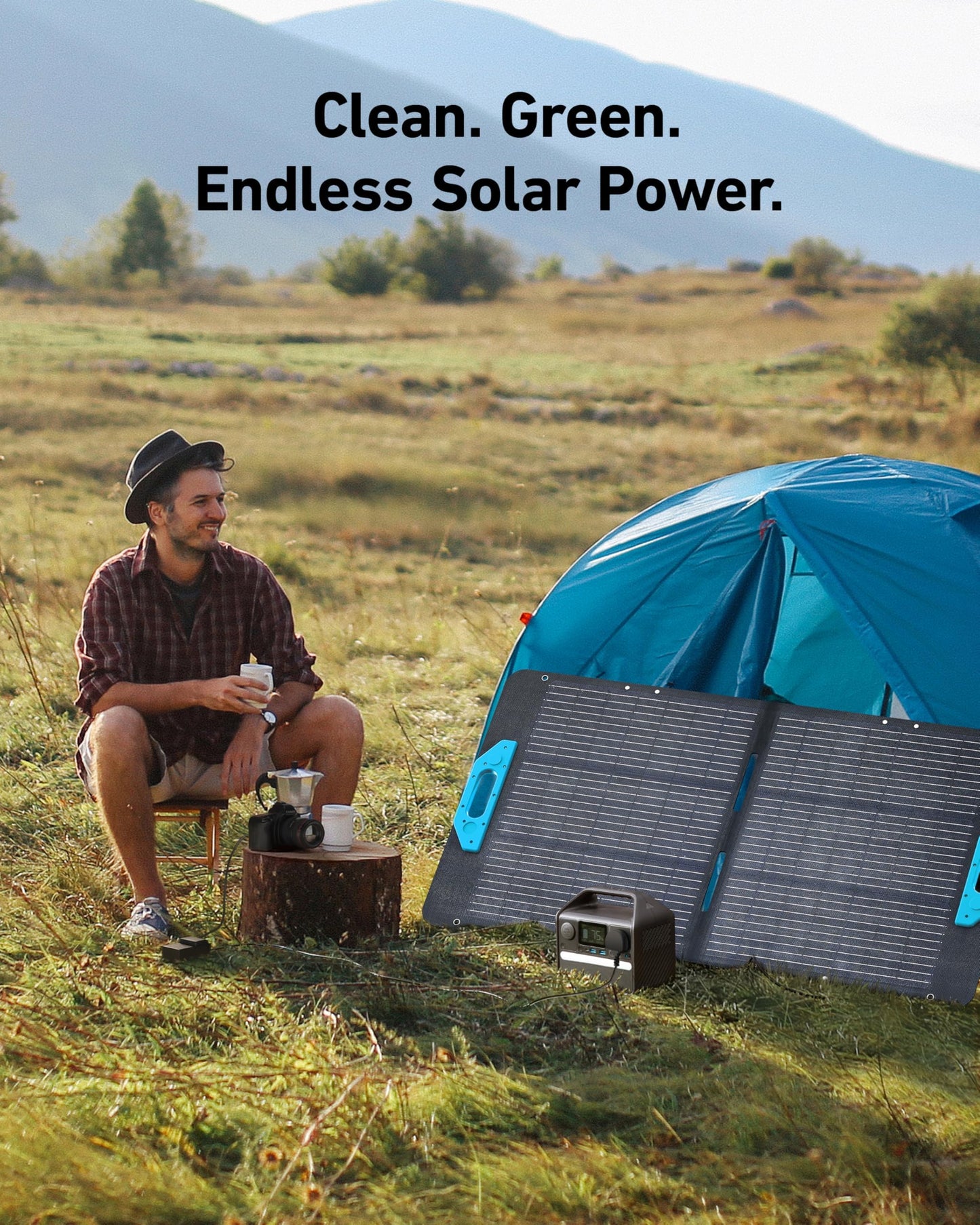 Anker 521 Portable Power Station Upgraded with LiFePO4 Battery, 256Wh 5-Port PowerHouse, 300W (Peak 600W) Solar Generator (Solar Panel Optional), 2 AC Outlets, 60W USB-C PD Output, Outdoor Generator